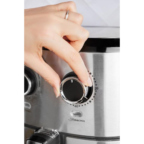 Karaca Multifry Inox Double Pan XL 5.5 lt Yağsız Fritöz Teşhir
