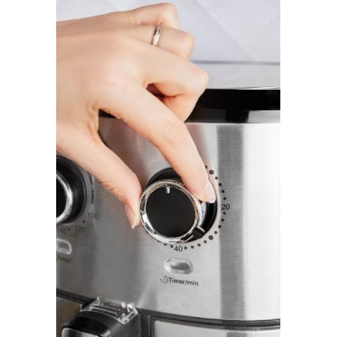 Karaca Multifry Inox Double Pan XL 5.5 lt Yağsız Fritöz Teşhir