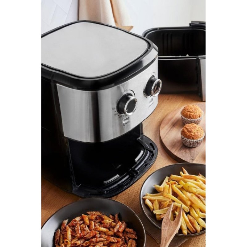 Karaca Multifry Inox Double Pan XL 5.5 lt Yağsız Fritöz Teşhir
