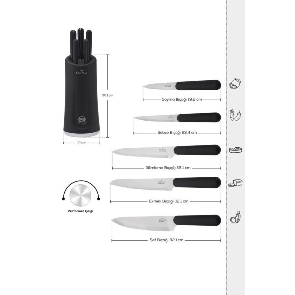 Karaca Right Knife 6 Parça Bıçak Seti