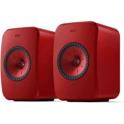 Kef LSX II Hi-Fi Çift Kırmızı Kablosuz Ev Sinema Hoparlörü Outlet