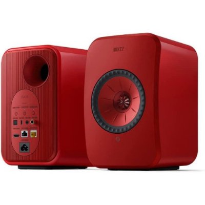 Kef LSX II Hi-Fi Çift Kırmızı Kablosuz Ev Sinema Hoparlörü Outlet