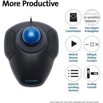 Kensington K72337EU Orbit Kablolu Optik İztopu, Kaydırma Halkalı
