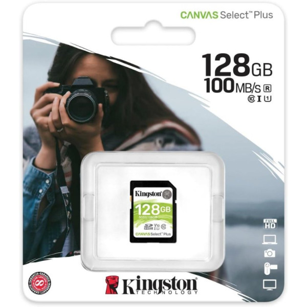 Kingston Canvas Select Plus SDCS2/128GB Class 10 U1 A1 V10 128 GB Micro SD Kart Outlet