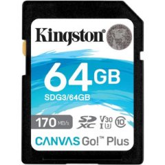 Kingston Canvas Go Plus SDG3/64GB Class 10 UHS-I U3 V30 64 GB Hafıza Kartı - Outlet