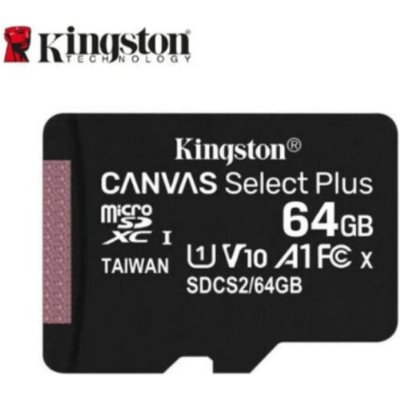 Kingston MicroSDXC Canvas Select Plus 64GB Hafıza Kartı SDCS2/64GB