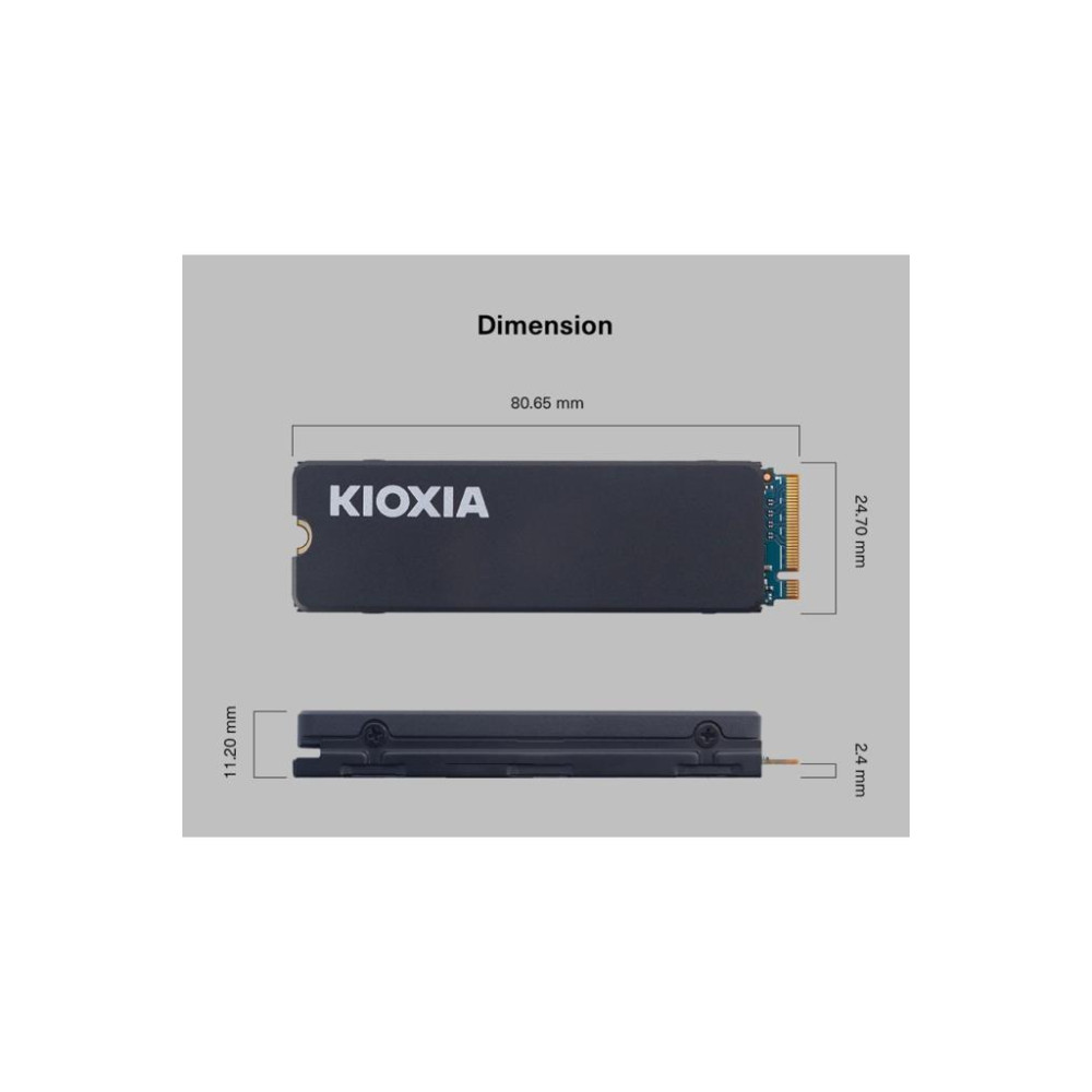 Kioxia Exceria LSC11K2T04G8 PCI-Express 4.0 2 TB M.2 SSD Teşhir