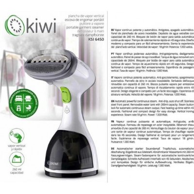 Kiwi KSI-650 Portatif Buharlı Kırışık Giderici, Gri 