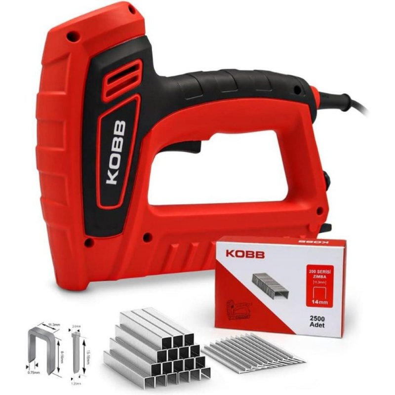Kobb KBZ200 8-16 mm Zımba ve 15-16 mm Çivi Çakma Makinesi + 3000 Adet Yedek Zımba Ve Çivi Outlet
