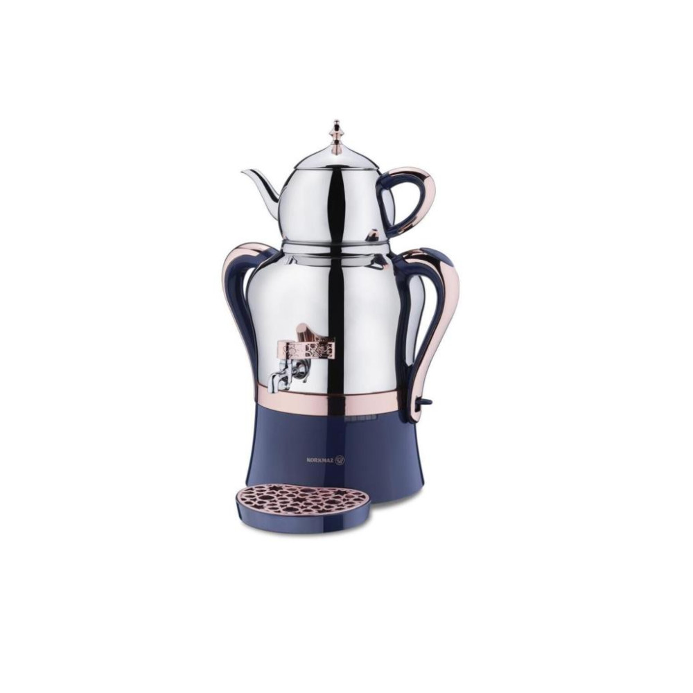 Korkmaz A843-01 Hanedan Inox Rosegold 2000 W Elektrikli Semaver Teşhir