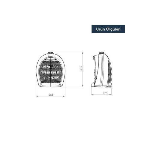 Kumtel LX-6331 Krem 2000 W Fanlı Isıtıcı outlet