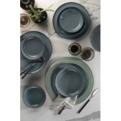 Kütahya Porselen Pearl Moderna Mavi 12 Parça 4 Kişilik Yemek Takımı Outlet