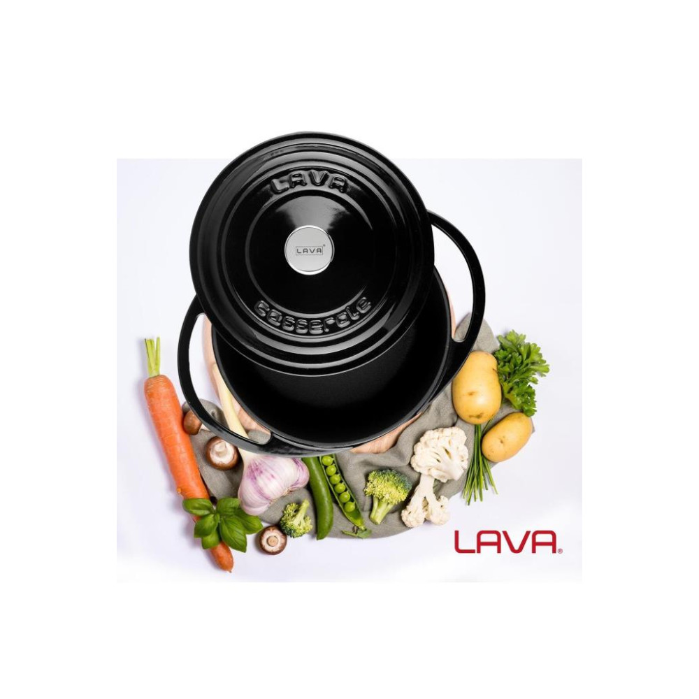 Lava Heritage Yuvarlak Siyah 20 cm Döküm Tencere