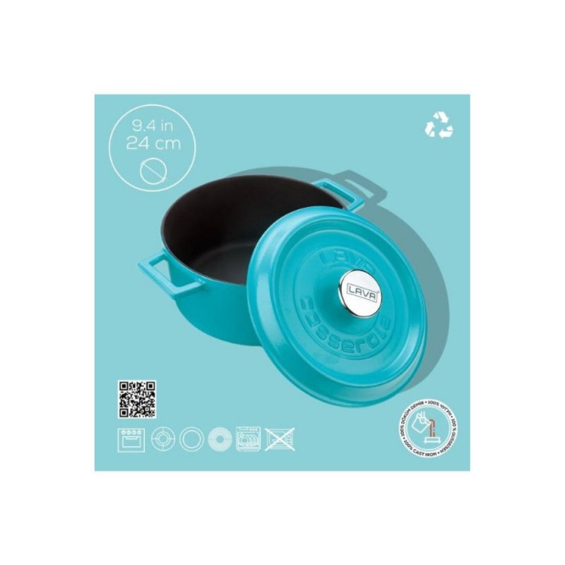 Lava Spring Yuvarlak 24 cm Döküm Tencere Outlet