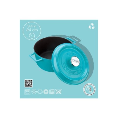 Lava Spring Yuvarlak 24 cm Döküm Tencere Outlet
