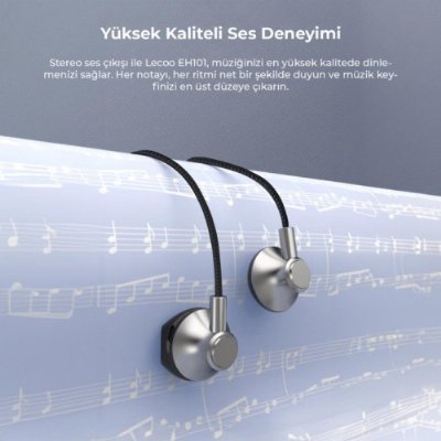 Lecoo EH101 Kablolu 3.5mm Jacklı Kulak İçi Mikrofonlu Kulaklık Siyah
