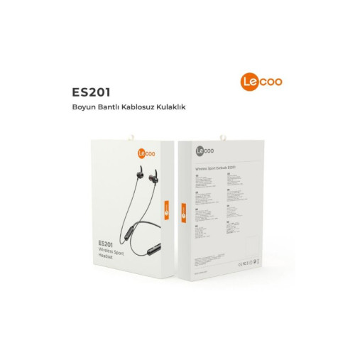 Lenovo Lecoo ES201 Boyun Bantlı Mikrofonlu Kulak İçi Bluetooth Kulaklık 