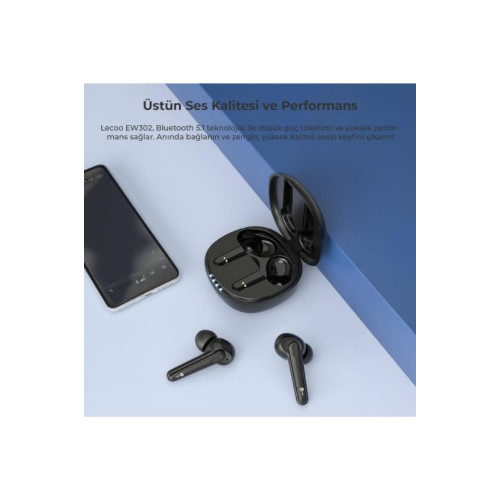 Lenovo Lecoo EW302B TWS Kulak İçi Bluetooth Kulaklık Siyah Outlet