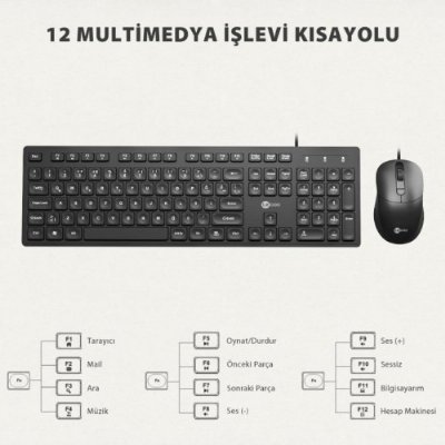 Lenovo Lecoo CM102 Kablolu Klavye Mouse Seti Outlet