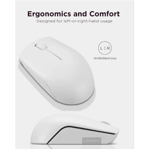 Lenovo 300 Kablosuz / Wireless Compact Mouse, Bulut Gri