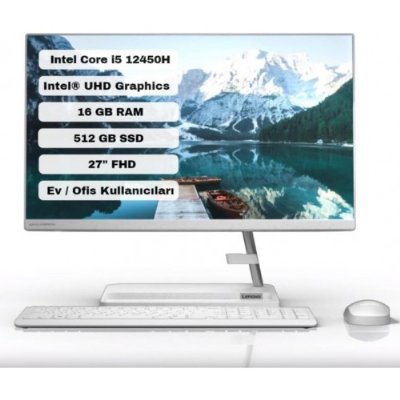 Lenovo IdeaCentre AIO 3 27IAP7 F0GJ00GQTX i5-12450H 16 GB 512 GB SSD UHD Graphics 27" Full HD All in One PC Outlet