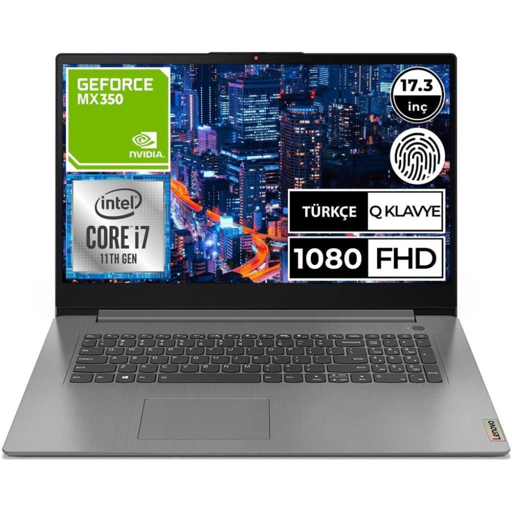 Lenovo IdeaPad 3 17ITL6 82H900BMTX i7-1165G7 8 GB 512 GB SSD MX350 17.3" Full HD Notebook - OUTLET