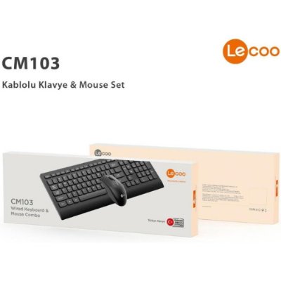 Lenovo Lecoo CM103 Kablolu Klavye Mouse Seti Outlet