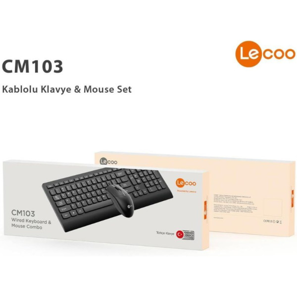Lenovo Lecoo CM103 Kablolu Klavye Mouse Seti Outlet