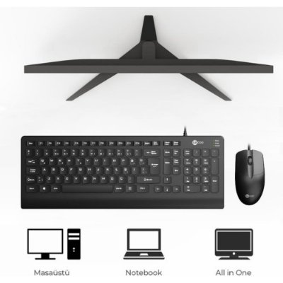 Lenovo Lecoo CM103 Kablolu Klavye Mouse Seti Outlet