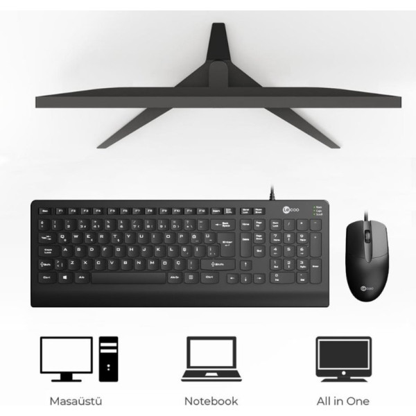 Lenovo Lecoo CM103 Kablolu Klavye Mouse Seti Outlet