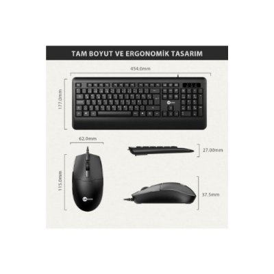 Lenovo Lecoo CM104 Kablolu Klavye Mouse Seti Outlet