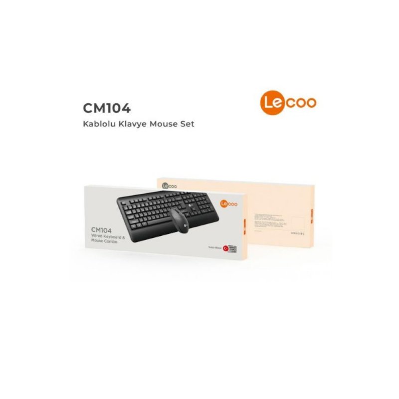 Lenovo Lecoo CM104 Kablolu Klavye Mouse Seti Outlet