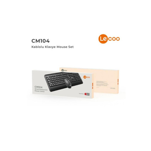 Lenovo Lecoo CM104 Kablolu Klavye Mouse Seti Outlet