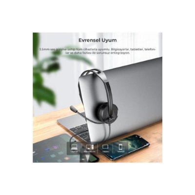 Lenovo Lecoo HT106 Siyah Kablolu Kulak Üstü Kulaklık Outlet