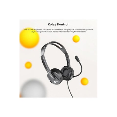 Lenovo Lecoo HT106 Siyah Kablolu Kulak Üstü Kulaklık Outlet