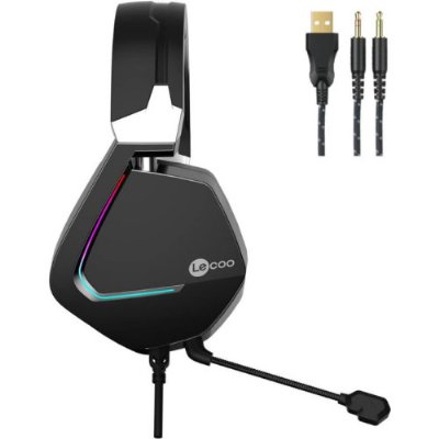 Lenovo Lecoo HT402 RGB 7.1 USB Kablolu Kulak Üstü Oyuncu Kulaklığı Teşhir