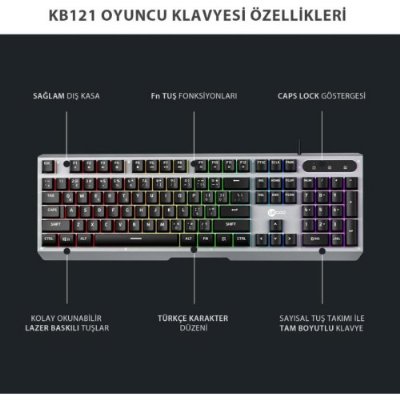 Lenovo Lecoo KB121 RGB Kablolu Oyuncu Klavyesi Outlet