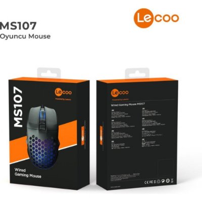 Lenovo Lecoo MS107 RGB Ergonomik Optik Kablolu Oyuncu Mouse - Teşhir