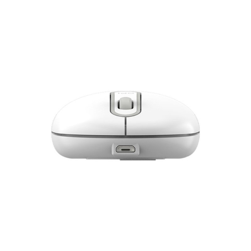 Lenovo Lecoo WS207 Beyaz Şarjlı Ergonomik Optik Kablosuz Mouse - TESHİR