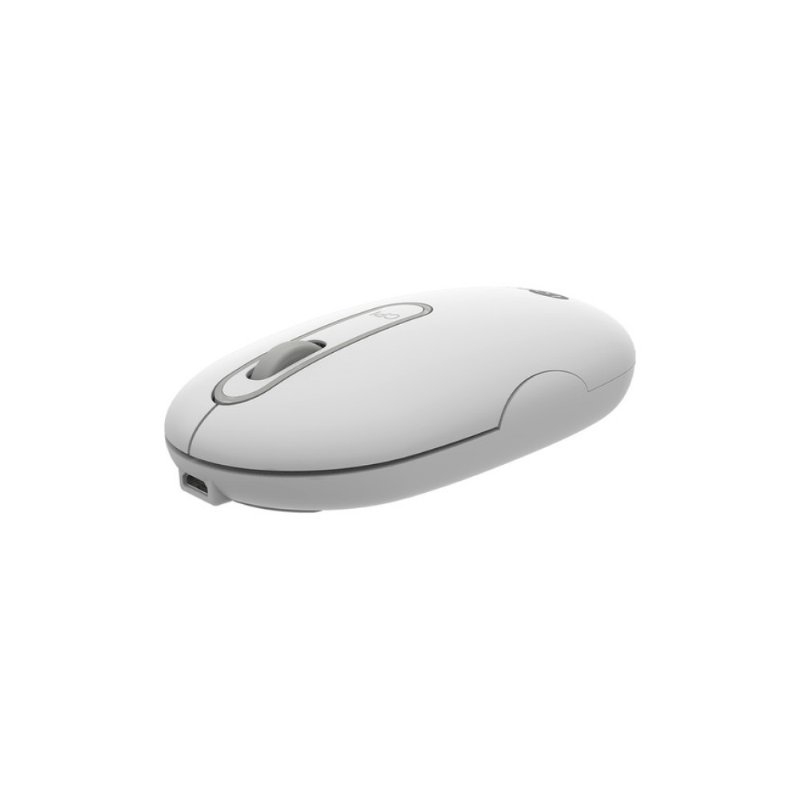 Lenovo Lecoo WS207 Beyaz Şarjlı Ergonomik Optik Kablosuz Mouse - TESHİR