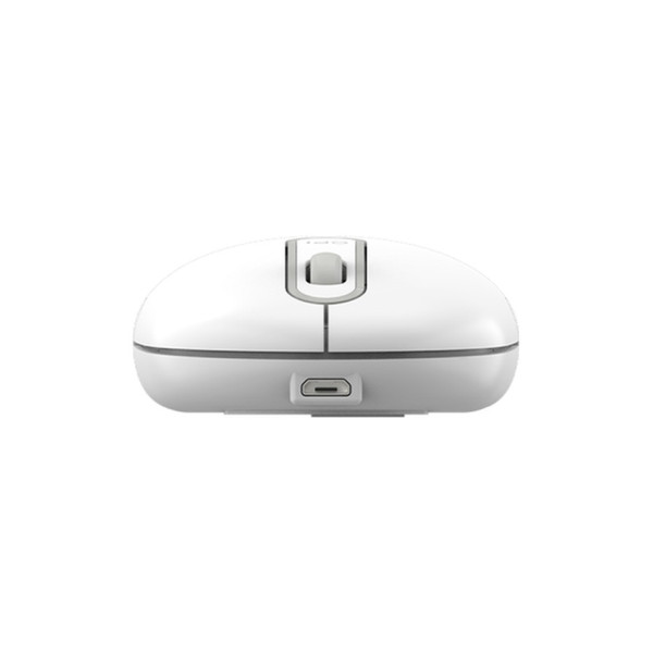 Lenovo Lecoo WS207 Beyaz Şarjlı Ergonomik Optik Kablosuz Mouse - TESHİR