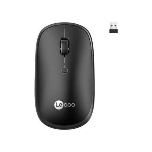 Lenovo Lecoo WS209 Siyah Şarjlı Sessiz Ergonomik Optik Kablosuz Mouse Teşhir