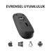 Lenovo Lecoo WS209 Siyah Şarjlı Sessiz Ergonomik Optik Kablosuz Mouse Teşhir