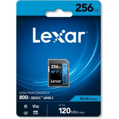 Lexar Blue Series 800x LSD0800256G-BNN Class 10 UHS-I U3 V30 256 GB Hafıza Kartı - Outlet