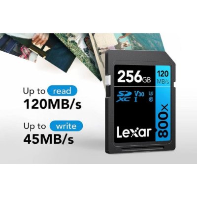 Lexar Blue Series 800x LSD0800256G-BNN Class 10 UHS-I U3 V30 256 GB Hafıza Kartı - Outlet