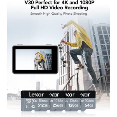 Lexar Professional 1066x Class 10 UHS-I U3 A2 V30 512 GB Micro SD Kart - Outlet