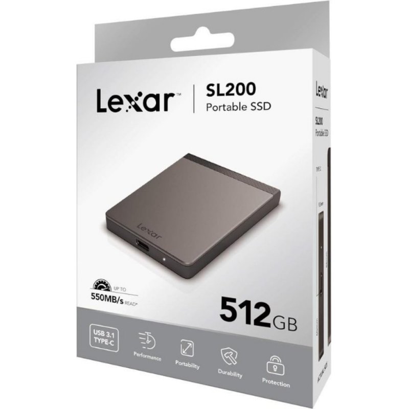 Lexar SL200 LSL200X512G-RNNNG USB 3.1 512 GB Taşınabilir SSD