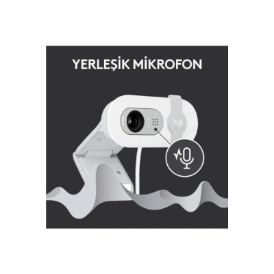 Logitech Brio 100 Beyaz Full HD 1080P Mikrofonlu Webcam - Teşhir