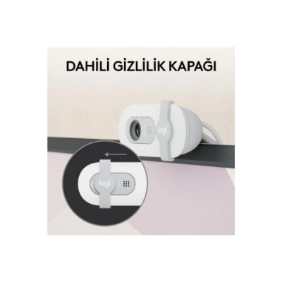 Logitech Brio 100 Beyaz Full HD 1080P Mikrofonlu Webcam - Teşhir