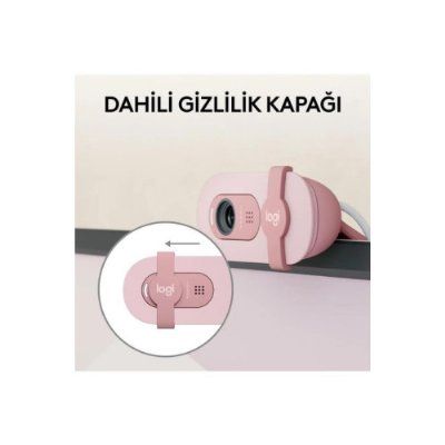 Logitech Brio 100 Pembe Full HD 1080P Mikrofonlu Webcam - outlet